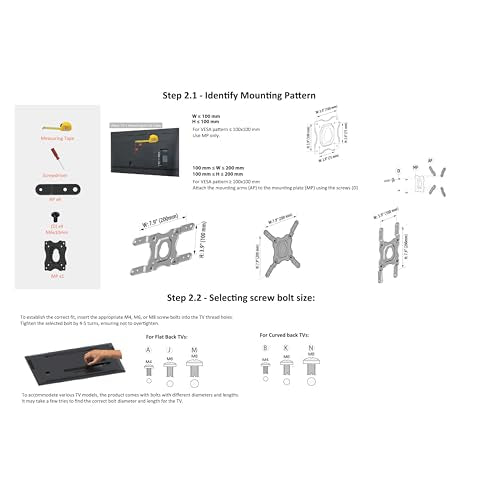 Amazon Basics Full Motion Articulating TV Wall Mount with Tilt Swivel, Extends 16 inches, VESA 200x200, for 12" to 40" TVs, 40 lbs, Black - size: 12" to 40", style: Full Motion Articulating