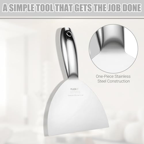 Putty Knife Set, 5Pcs 2",3",4",6",8" One Piece Putty Knives for Spackling - size: 2"3"4"6"8"