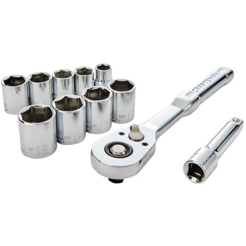 CRAFTSMAN Mechanics Tool Set, 3/8 Inch Drive, SAE, 11 Piece, 90-Tooth (CMMT12126) - style: NEW SAE 11 Piece