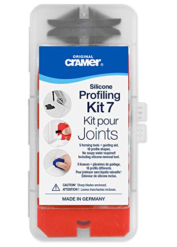 Cramer 40407 Grouting & Silicone Profiling Kit 7- Professional Tool Kit with Sealant Finishing Tools and Caulk Removal Tools