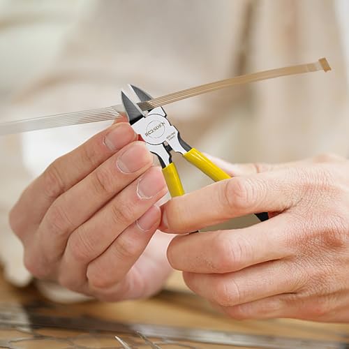 BOOSDEN Wire Cutter,6.5 inch Side Cutters,Spring Loaded Wire Cutters for Crafting,Flush Cutter,Ultra Sharp for Jewelry Making,Flush Cut Pliers,Dikes Wire Cutters,Floral Wire Cutter,Snips (Pack of 3) - size: 6.5"- 3 Pack