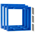 1/2" Double Gang Electrical Box Extender, Blue, Pack of 3 - color: Blue-1/2"