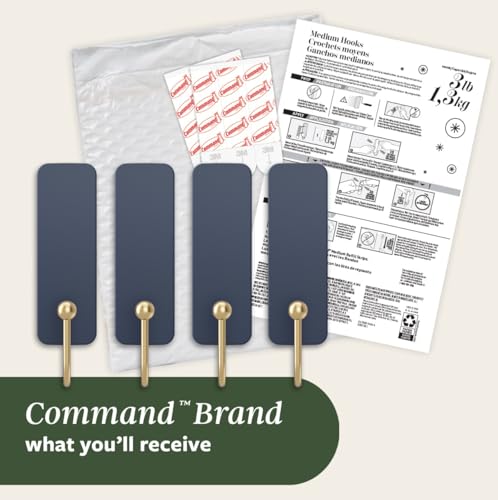 Command Medium Hooks, 4 Hooks, 6 Strips - color: Jupitor Berry