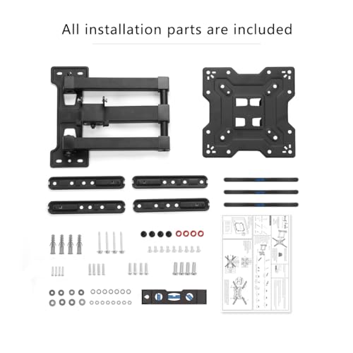 Suptek TV Wall Mount Swivel and Tilt Full Motion for Most 23 to 60 inch TV Mount up to 66lbs max VESA 400x400mm (A1+) - size: 23-60"