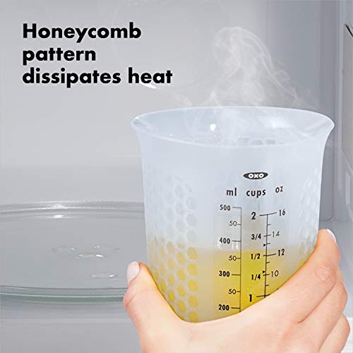 OXO Good Grips 2-Cup Squeeze & Pour Silicone Measuring Cup with Stay-Cool Pattern - size: 2 Cup, style: Cup