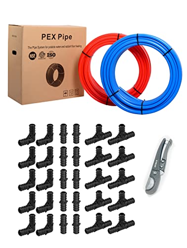 EFIELD 2 Rolls x 100 ft (200 Ft) 3/4-Inch Pex-b Pipe/Tubing - size: 3/4 inch, 2x100 ft, style: Combo - Poly