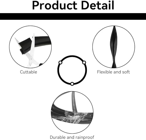 HERCHR 2pcs Rubber Strip, 3.4M/ 11.2Ft Car Front Windshield Window Seal Strirp Moulding Trim, Black Rubber Seal Car Windshield Window Door Seal Strip Weather Seal Rubber Stripping Car Window Seal