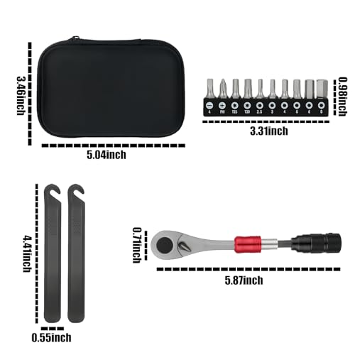 15Pcs Bike Repair Kit Portable, Mini Bicycle Tool set Compact - style: 15Pcs Tool Kit