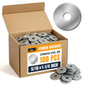 ALBO 100 Pcs 5/16" x 1-1/4" 304 Stainless Steel Fender Flat Washers - size: 5/16" x 1-1/4" - 100pcs
