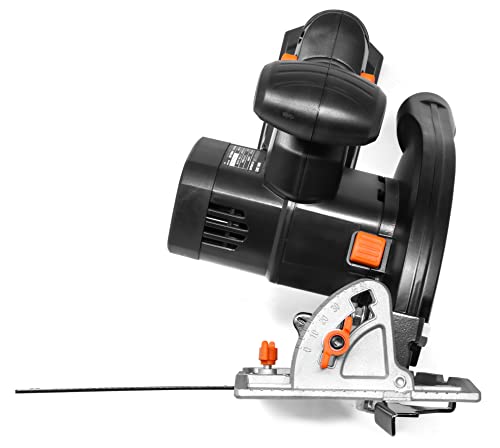 WEN Cordless Circular Saw, 6.5-Inch Blade with 20V Max 4.0 Ah Lithium-Ion Battery and Charger (20625)