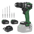 21V Brushless Power Impact Drill Cordless with Dual 3.0Ah Batteries
