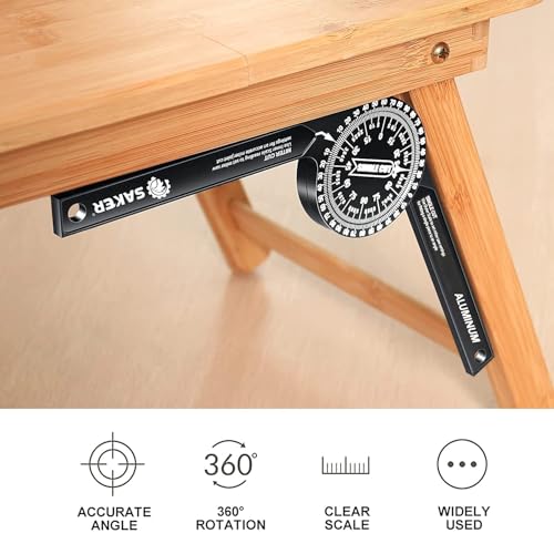 Saker Miter Saw Protractor,7-Inch Aluminum Protractor Angle Finder 2PCS - style: 2 Packs