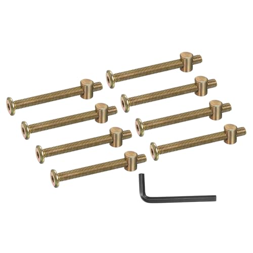 PATIKIL 8 Set Bunk Bed Bolts and Nuts Kit, M8x80mm Furniture Bolts Hex Drive Socket Cap Hardware Replacement for Beds Headboards Chairs - size: M8x80mm