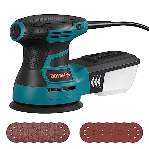 DOVAMAN Orbital Sander, Up to 13000 rpm, 3A Random Orbit Sander, - color: A-blue
