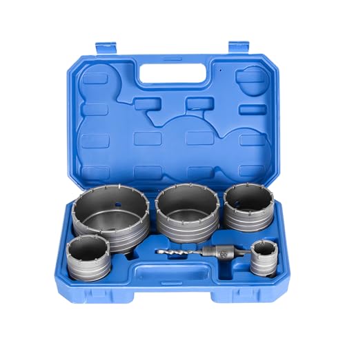 6Pcs Masonry Concrete Hole Saw Kit (40 65 80 100 120 mm) - color: 6Pcs