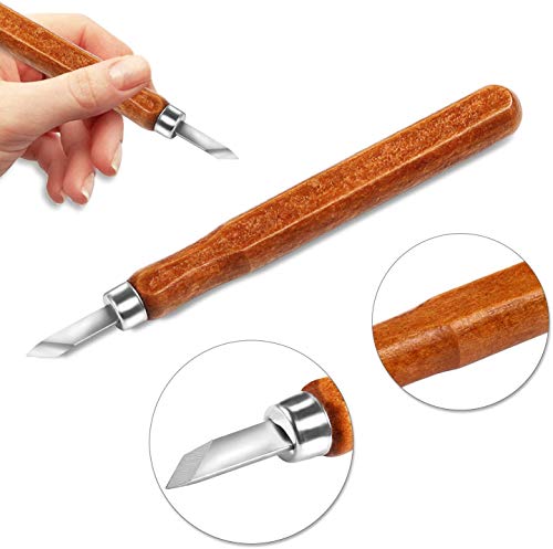AUGSUN Wood Carving Knife Set, 20 PCS Wood Carving Kit