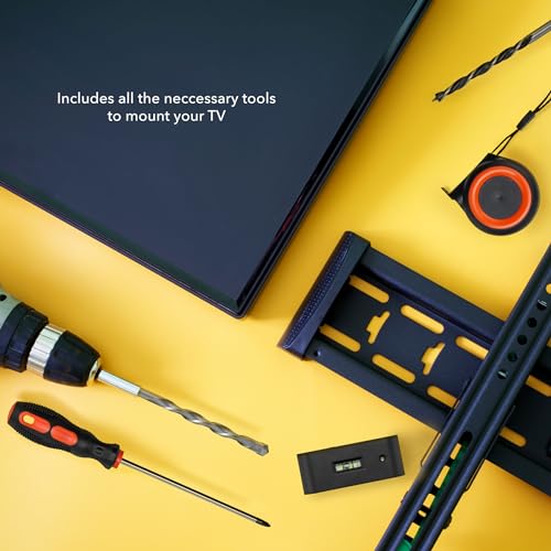 Mount-It! Universal TV Mount Installation Kit, 7-Piece Set Includes 2 Wood Drill Bits, 2 Concrete Drill Bits, 1 Stud Finder with Bubble Level, 1 Tape Measure, 1 Philipps Screwdriver