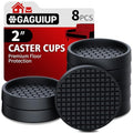 Non Slip Furniture Pads for Hardwood Floors - 8PCS 2" Caster Cups, Round | Furniture Stoppers to Prevent Sliding, Anti Slip Furniture Coasters Cup, Floor Protectors for Furniture Bed Couch Chair,Black - size: 2" 8pcs Black