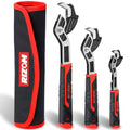 Rizom Pipe Wrench Set, 6” 8” 10” Self Adjusting Wrench, Plumbers Wrench with Self Tightening Function for 9/32”-1 3/8” (7-35mm) Pipe Fittings and Nuts - color: Red