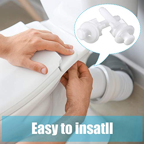 Jetec 32 Pieces Toilet Seat Screws Replacement Kit, White - color: White