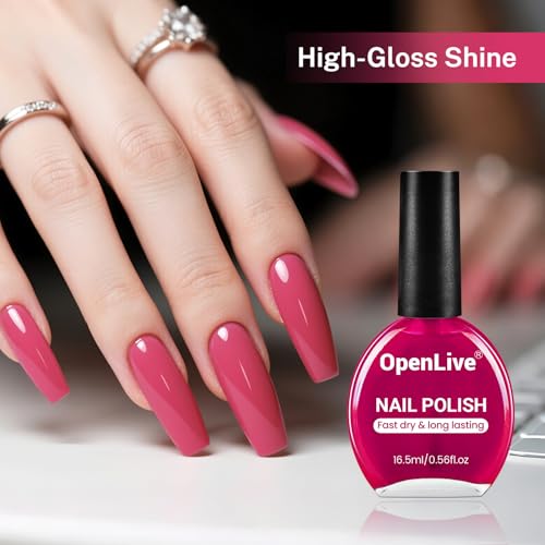 OpenLive 16.5ml Rose Red Nail Polish Large Volume Nail Polish - color: Rose Red