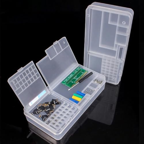 HZY SS-001A Mini Tool Box, Portable Multi-function Mobile Phone Motherboard Storage Box Durable Plastic Organizer Container Screw Organizer For Nuts, Bolts, Screws, Nails, Small Hardware - style: SS-001A Mini Tool Box