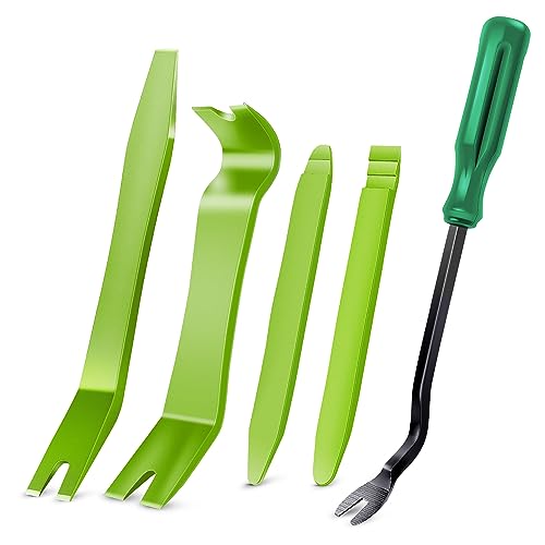 GOOACC 5PCS Auto Trim Removal Tool Kit No-Scratch - color: Green, size: 5Pcs