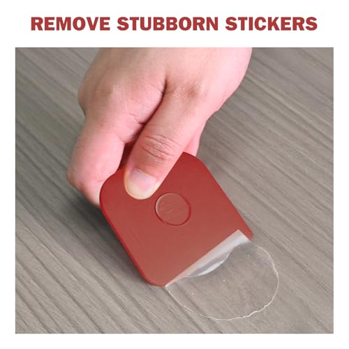 Pan Scraper, 5 Pcs Pot & Dish Scraper Plastic, Sturdy Scraper Kitchen Tool, Red - color: Red, size: 5 Pcs