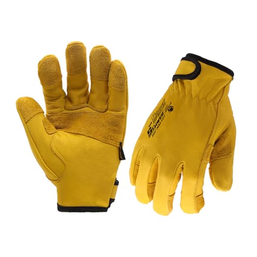 Schwer Pro Max ANSI A9 Cut Resistant Leather Work Gloves, PM3401, XXL - size: XX-Large