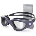ZIONOR Swim Goggles, G1 SE Swimming Goggles Anti-Fog for Adult Men Women - color: A6-clear Lens Darkblue Frame