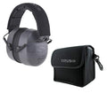 TITUS 3 Series, Onyx 37 Original Highest NRR Noise Reduction Earmuffs - color: Grey (Premium Band / With Pouch)