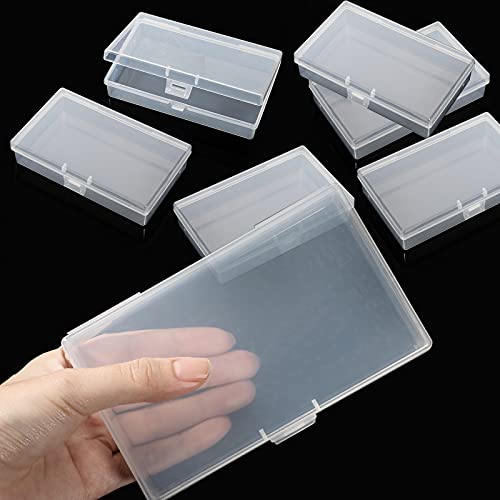 Jetec 6 Pieces Small Clear Plastic Storage Box, 5.2 x 3 x 1.2 Inch - size: 5.2 x 3 x 1.2 Inch