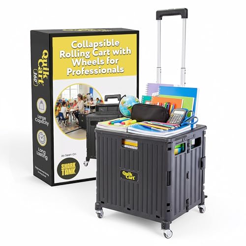 dbest Products Quik Cart 360 Collapsible Rolling Crate on Wheels - Black - color: Black, style: 360