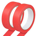 2 Pack Red Painters Tape - Red Masking Tape 1 Inch Wide - Multi-Surface, Smart Adhesion, Indoor & Outdoor - Paint Tape for DIY, Labeling, Art, Car, General Purpose - 180FT Total - color: Red