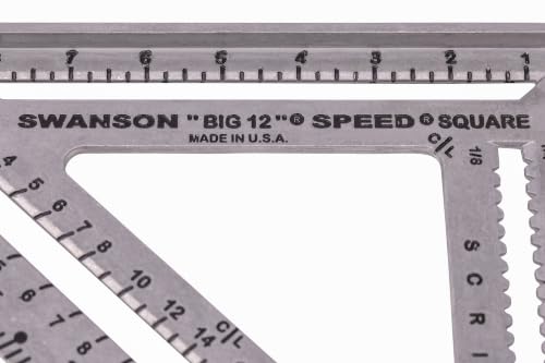 Swanson Tool Co S0107 "Big 12" 12-Inch Speed Square Layout Tool with Blue Book - size: 12 inch, style: 12" Speed Square