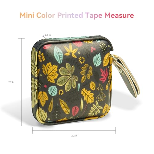 Mini Retractable Soft Tape Measure for Sewing, Fabric, Body Measurements - color: leaf