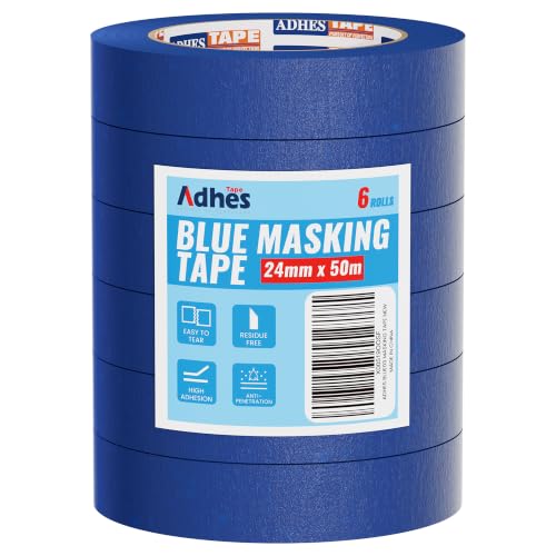 ADHES Blue Masking Tape Painter Tape 0.94in 14Day UV-Anti - size: 24mm x 50m