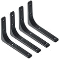 SAYAYO Wall Shelf Bracket Black, 8 X 6 Inch Heavy Duty L Bracket for Wood - color: Black, size: 8 x 6 Inch (4 PCS)
