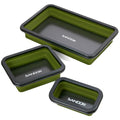 Collapsible Magnetic Parts Tray Set - 3 Different Sizes - Olive Green - color: Olive Green