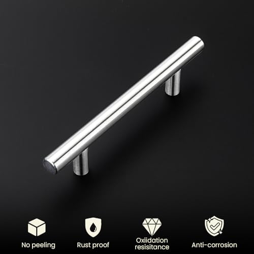 homdiy 96mm Cabinet Handles Drawer Pulls - HD201SN Cabinet Hardware Brushed Nickel Cabinet Pulls 15 Pack Modern Cupboard Handles for Kitchen Cabinets - color: Brushed Nickel, size: 3-3/4in hole centers