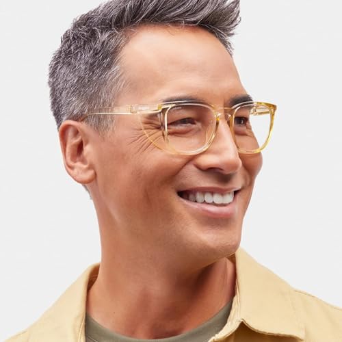 Stoggles Square Z87.1 Certified Polycarbonate Safety Glasses, Anti-Fog - color: Pineapple, size: Medium