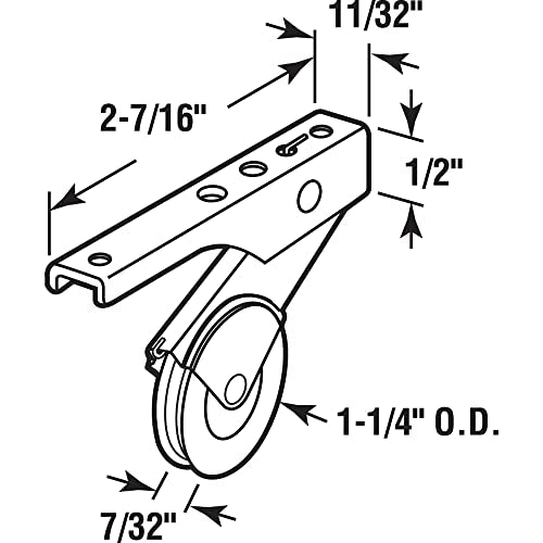 Prime-Line B 740 Sliding Screen Door Roller, 1-1/4 In. Steel, 2 Pack - style: steel