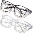 Safety Glasses Anti Fog Clear Blue Light Blocking Eye Protection Nurse Goggles for Women Men - color: A1 Leopard + Transparent