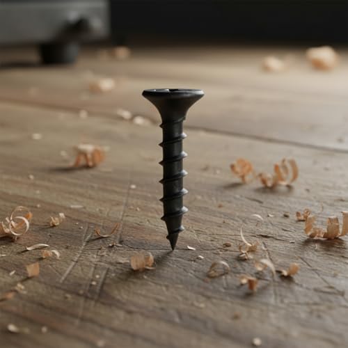 #8 x 1 Inch Drywall Screws Phillips Flat Head Black Oxide Screws 125 PCS, Wood Screws for Furniture Cabinet DIY - size: #8×1