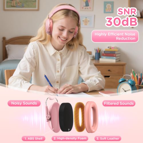 Link Dream Kids Ear Protection Ear Muffs SNR 30dB for Concert Shows Events - color: Pink, size: 1 Pack