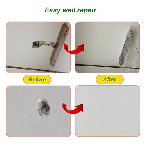 10 Pcs 2/4/6 Inch Wall Patch Repair,Drywall Patch Self-Adhesive Mesh Drywall Patch and Fiberglass Repair Kit,Aluminum Heavy Duty Dry Wall Mesh Hole Repair Patch for Drywall Plasterboard - size: 2in*6+4in*2+6in*2