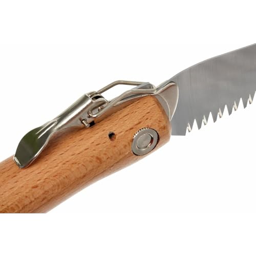 Opinel Folding Saw - Gardening and Camping Folding Carbon Steel Saw with Beechwood Handle - style: No.18
