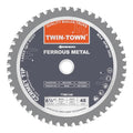 TWIN-TOWN 6-1/2-Inch 48 Teeth Dry Cut Steel and Ferrous Metal Cermet Saw Blade with 5/8-Inch Arbor - size: 6-1/2" 48T medium steel
