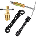 4 Pcs Angle Stop Wrench Kit Plumbing Tool, Olive Ring Removal Tool with Diameter of 1/2", 3/4", Compression Sleeve Puller for 1/2" Compression Fitting, Install Angle Stop Nut(Olive,Black) - size: Black, style: Olive