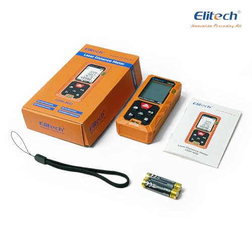 Elitech Laser Measuring Tool, 165ft Laser Tape Measure with Bubble Level - style: Dual Bubble